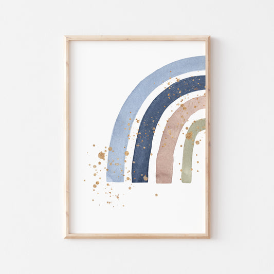 Affirmationsposter Junge "Regenbogen" – Ermutigungsposter zur Einschulung/Schulanfang