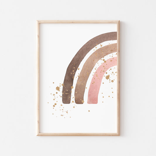 Affirmationsposter Mädchen "Regenbogen" – Positive Glaubenssätze und Ermutigung – Geschenk Schulanfang