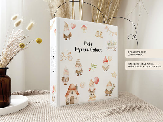 Erzieher Ordner "Zwerge" personalisiert für die Ausbildung Kita Kindergarten Krippe