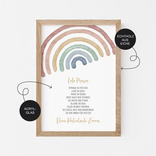 Echtholz Bilderrahmen aus Eiche in A4 mit Acrylglas