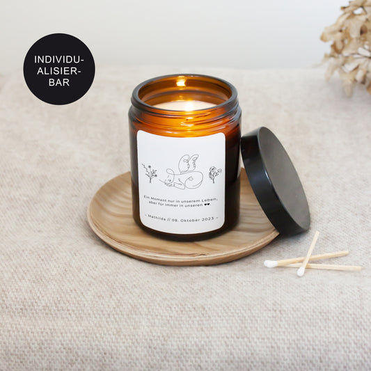 Kerze Sternenkind personalisiert – Erinnerung/Andenken Fehlgeburt