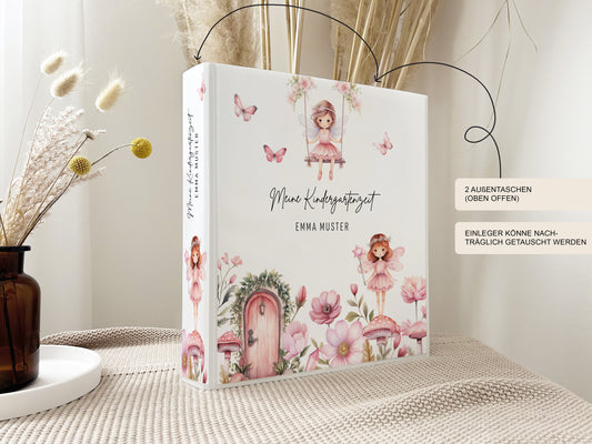 Kindergarten Ordner "Fee" personalisiert / Sammelmappe Krippe Schule oder Kita