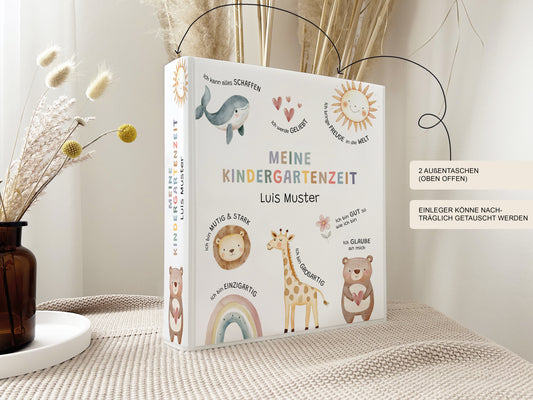Kindergarten Ordner "Affirmation" für Kita, Krippe Schule personalisiert mit Namen
