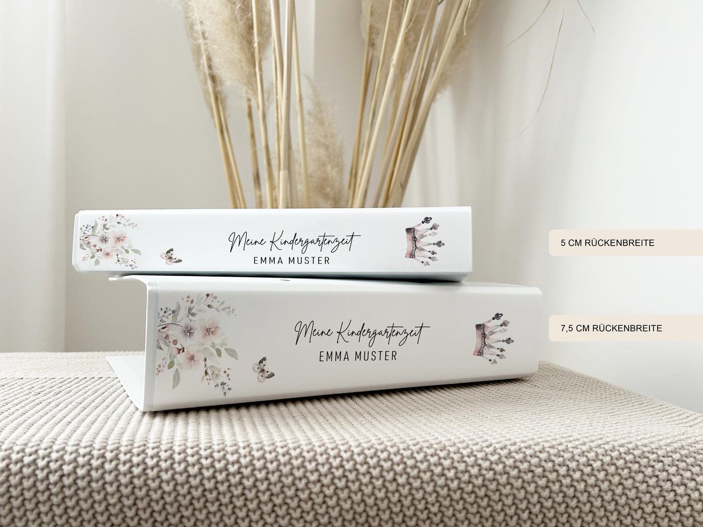 Kindergarten Ordner "Ballerina" personalisiert für Mädchen / Sammelmappe Krippe Schule Kita