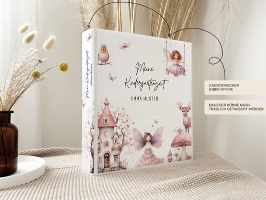 Kindergarten Ordner "Fairy" personalisiert / Sammelmappe Krippe Schule oder Kita