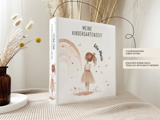 Kindergarten Ordner PRINZESSIN II für Kita, Krippe oder Schule personalisiert