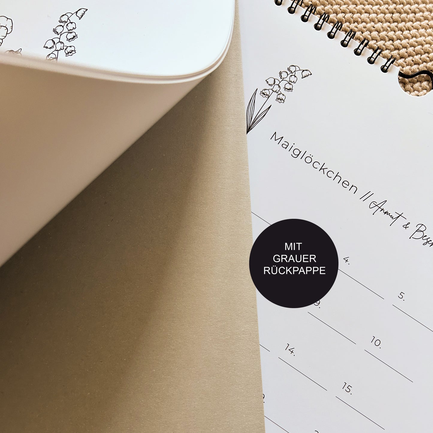 Geburtstagskalender "Monatsblumen" ewig und schlicht – Wandkalender