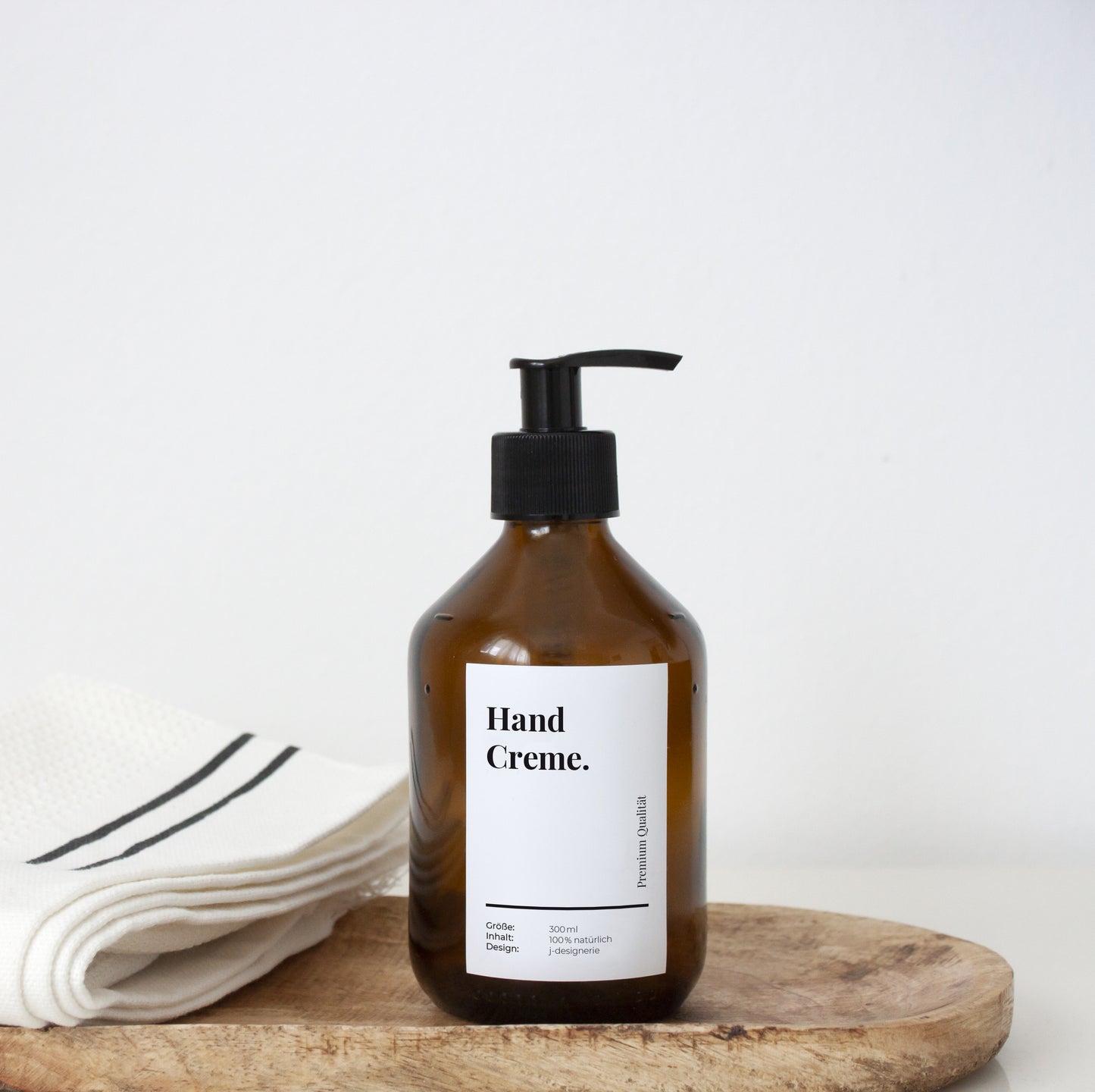 Seifenspender Handcreme für das Bad/Küche – Apothekerflasche aus Braunglas