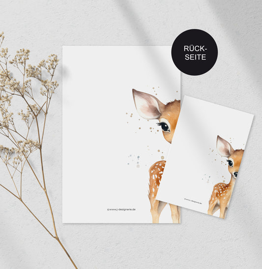 U-Heft Hülle personalisiert & Impfpass "Rehkitz" – Geschenk Geburt