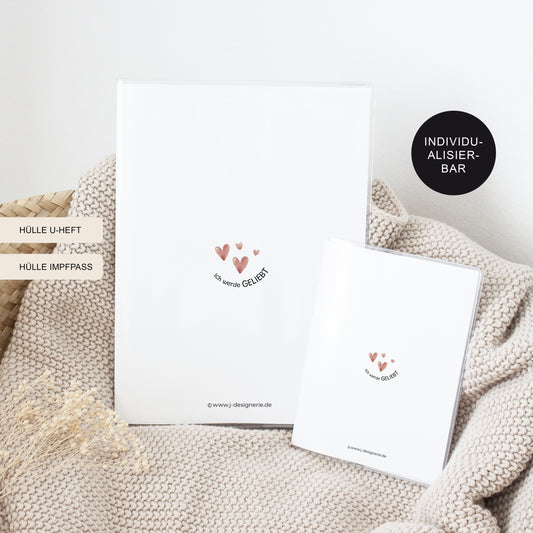 U-Heft Hülle mit Impfpass "Affirmation" personalisiert – Geschenk Geburt Baby Neugeborenes