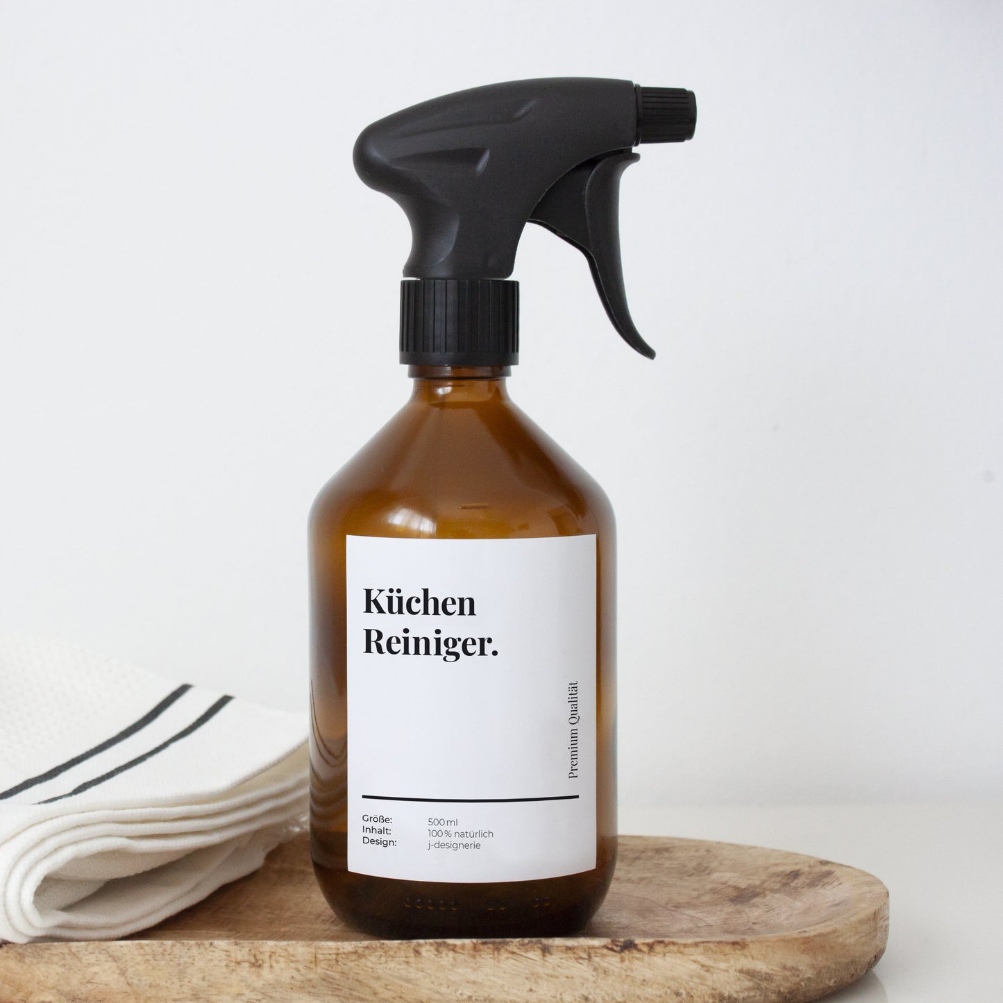 Sprühflasche Küchenreiniger mit Sprühkopf – Braunglas – Triggerspray