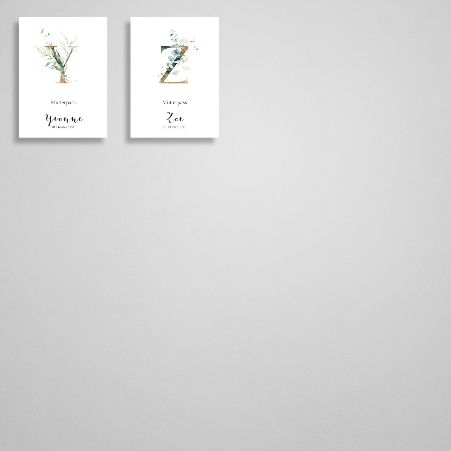 Mutterpasshülle personalisiert mit Namen – Geschenk zur Schwangerschaft