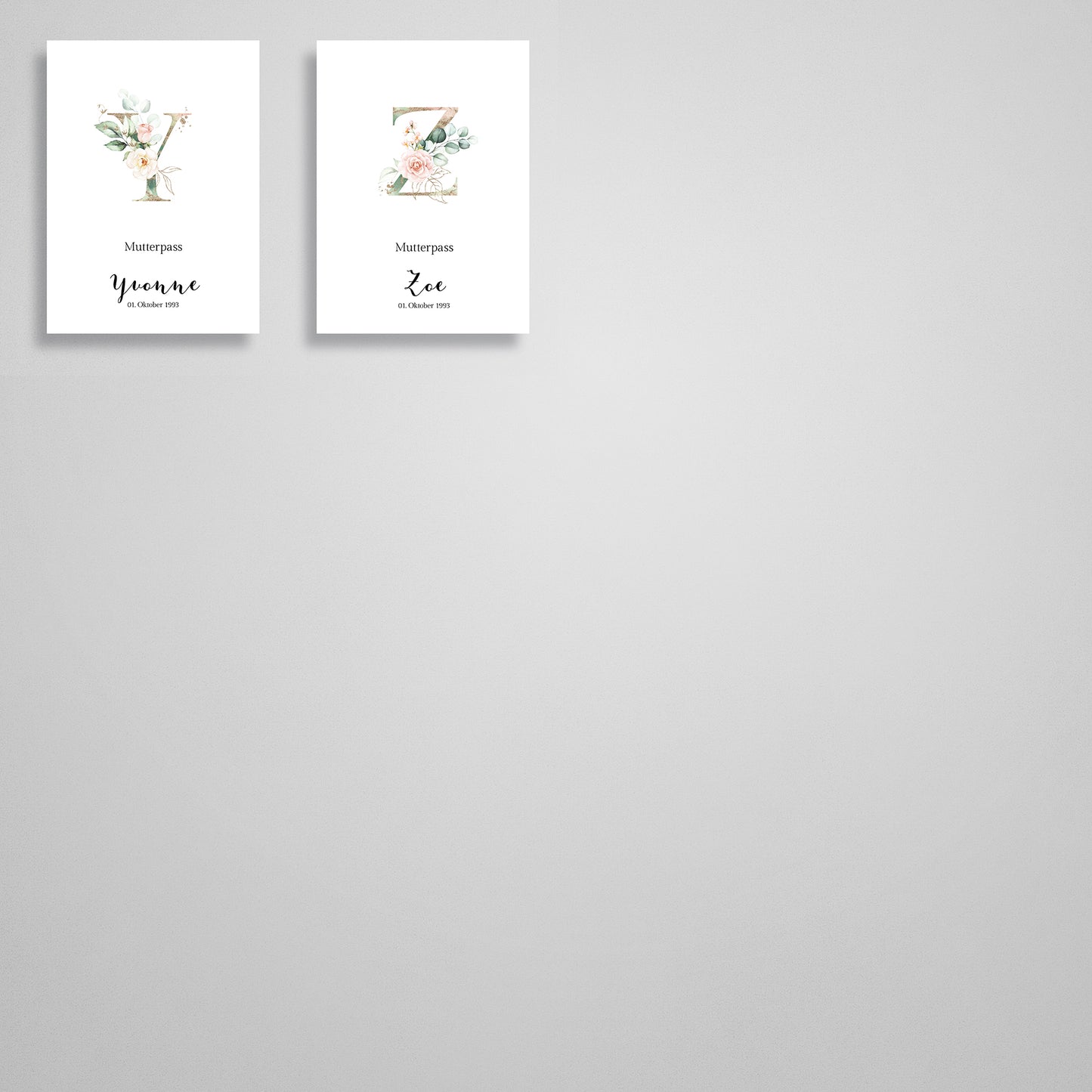 Hülle Mutterpass personalisiert mit Namen – Geschenk zur Schwangerschaft