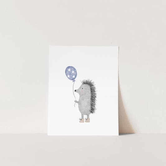 Poster Igel Kinderzimmer – Geschenk Mädchen Junge – handgezeichnet