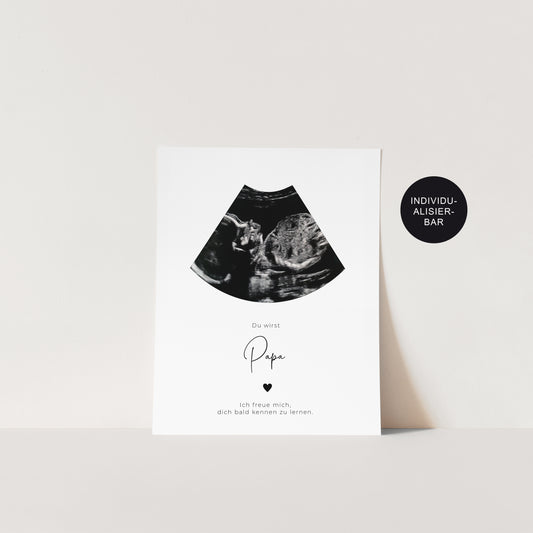 Du wirst Papa – Schwangerschaft verkünden – Poster Ultraschallbild