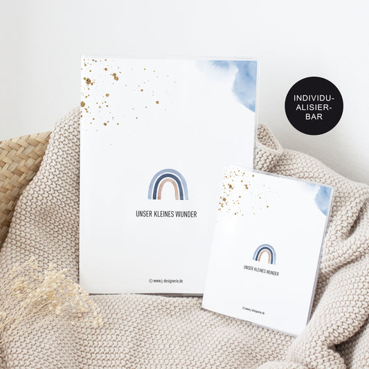 Uheft Hülle Junge im Set personalisiert mit Impfpasshülle – Geschenk Geburt