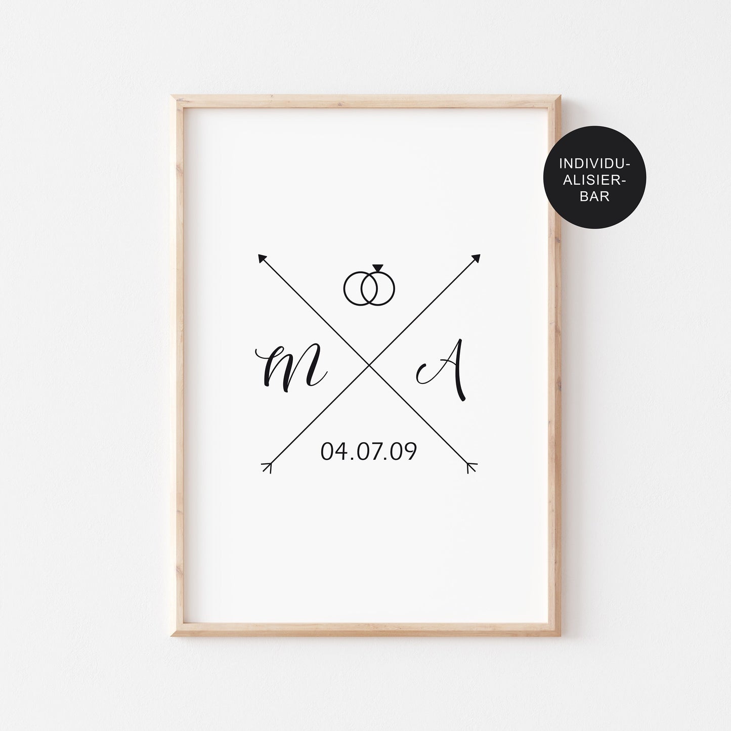 Poster als Hochzeitsgeschenk mit Datum