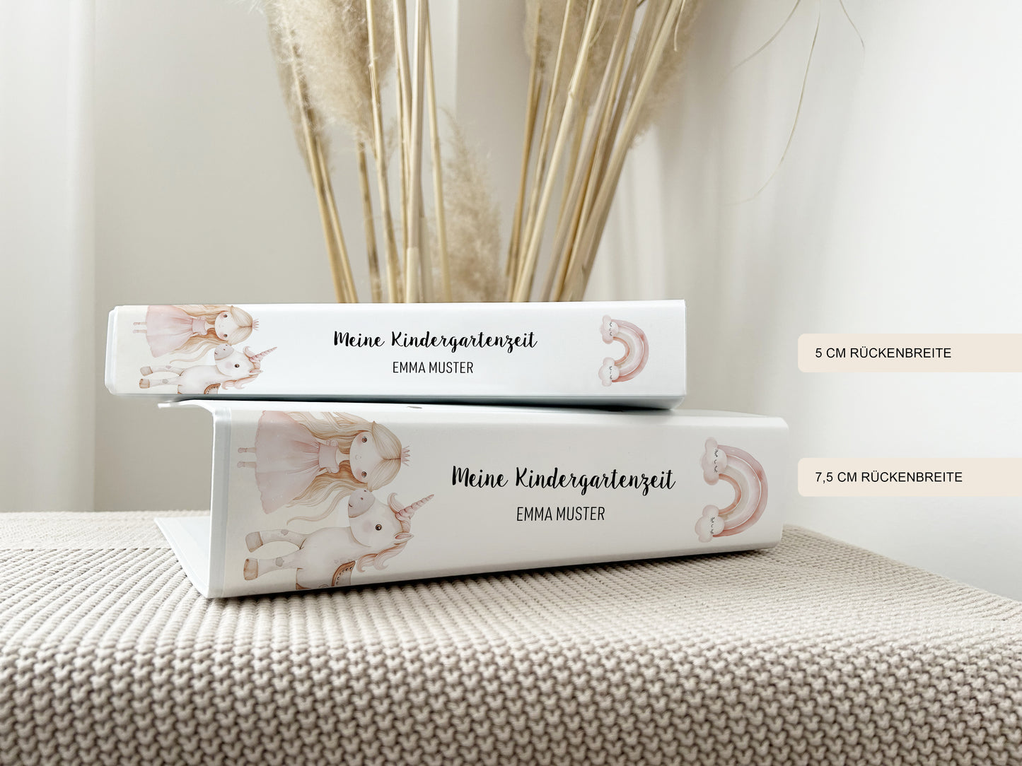 Kindergarten Ordner "Prinzessin" personalisiert mit Namen als Geschenk / Sammelmappe Krippe Schule oder Kita