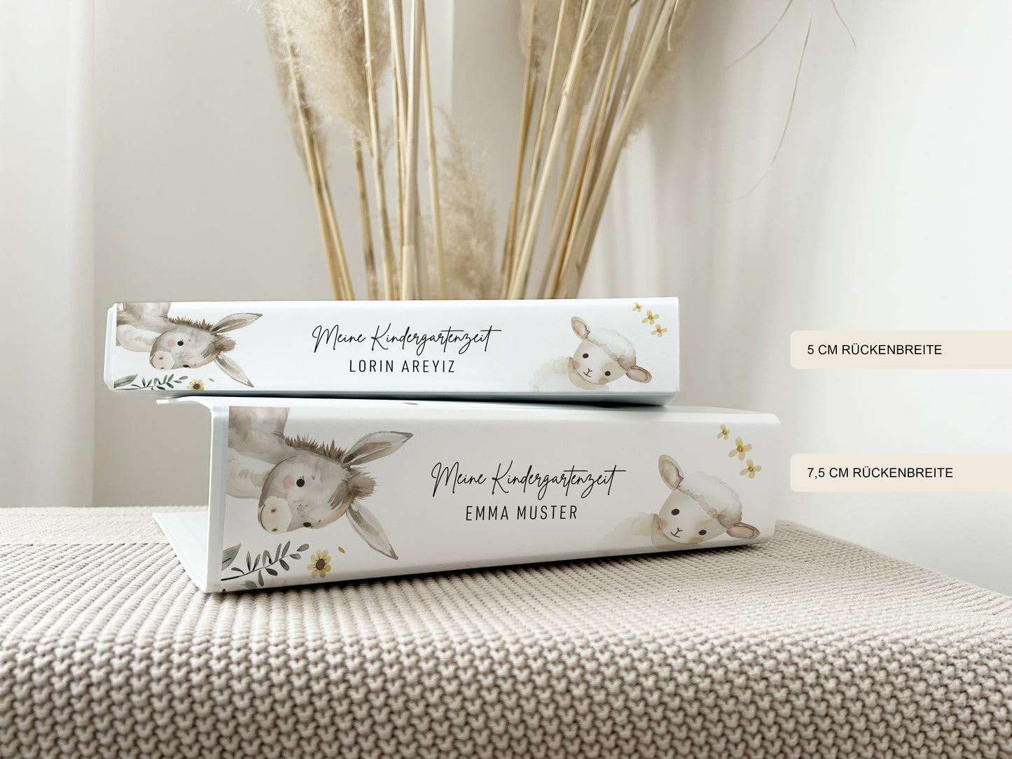 Kindergarten Ordner "Bauernhof" personalisiert mit Namen als Geschenk / Sammelmappe Krippe Schule oder Kita