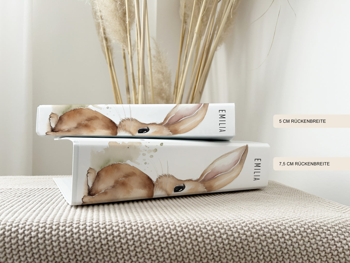 Kindergarten Ordner "Hase" personalisiert / Ringordner Sammelmappe Krippe Kita