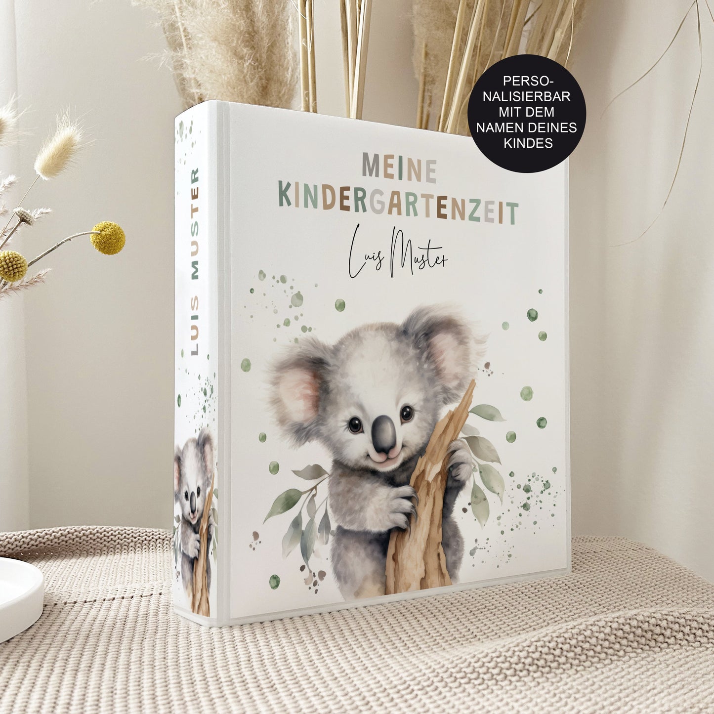 Kindergartenordner Koala personalisiert | Sammelmappe Kindergarten