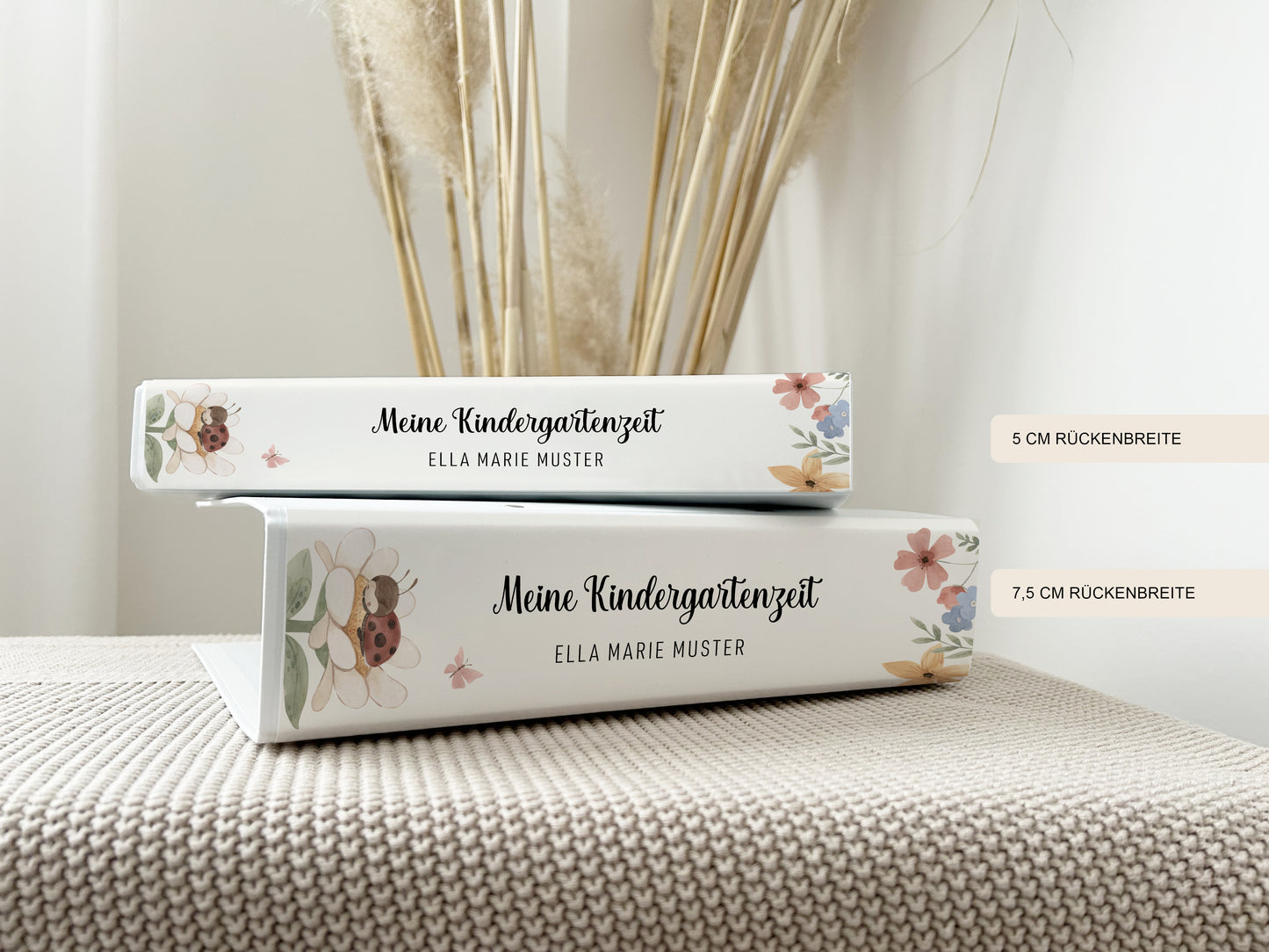 Krippen- & Kindergartenordner mit Namen | Marienkäfer | Portfolio