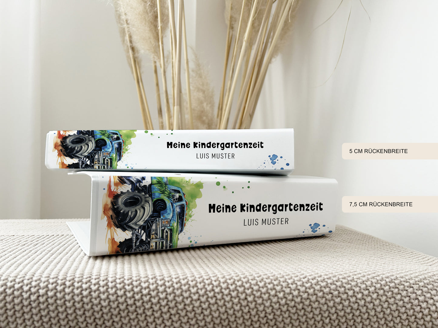 Geschenk zum Kindergartenstart | Kindergartenordner Monstertruck Jungs