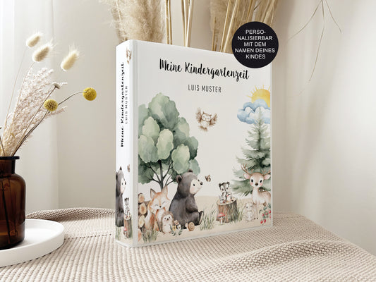 Kindergartenordner "Woodland" personalisiert / Mappe Krippe Schule oder Kita