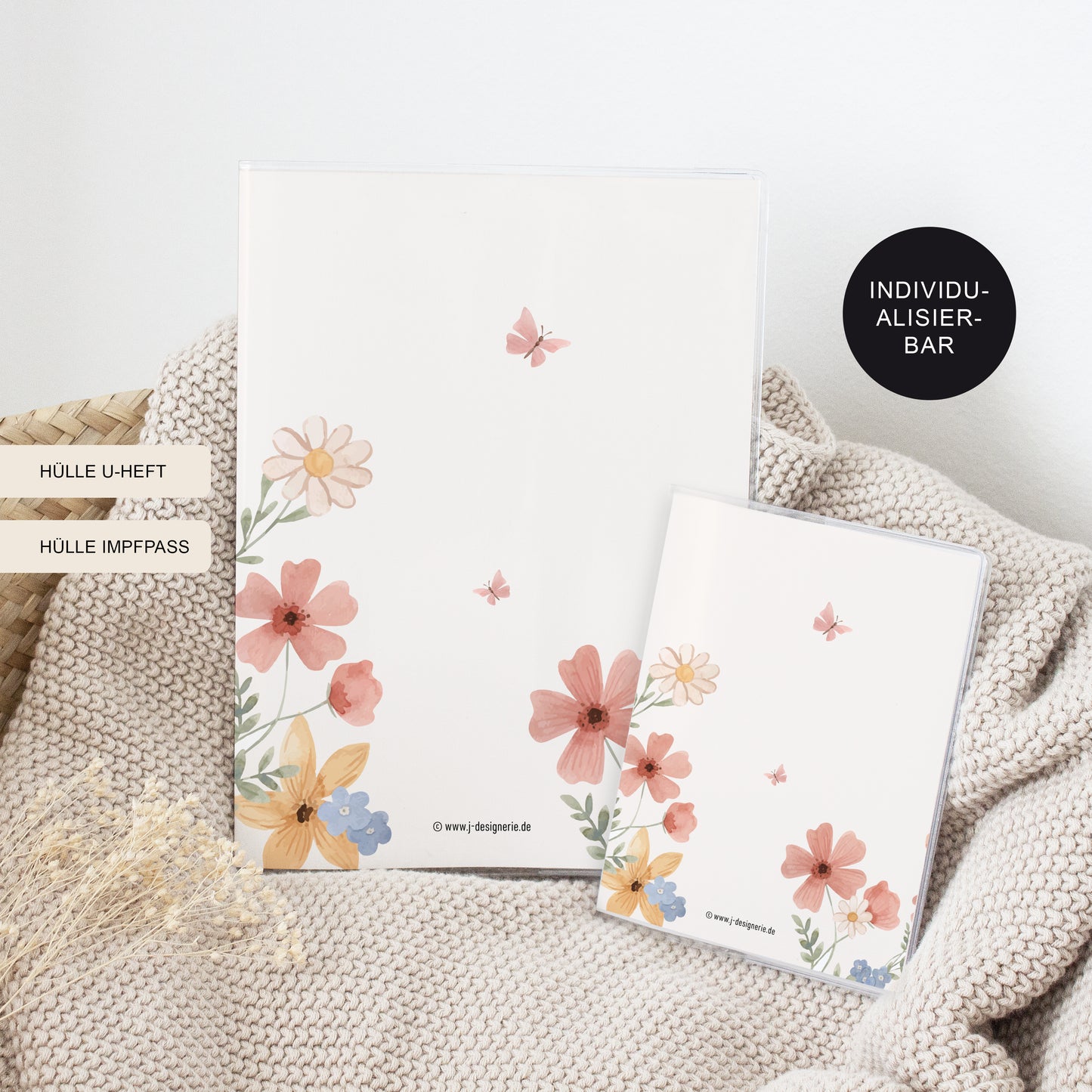 Personalisiertes Geschenk zur Geburt | U-Heft Hülle Marienkäfer mit Namen