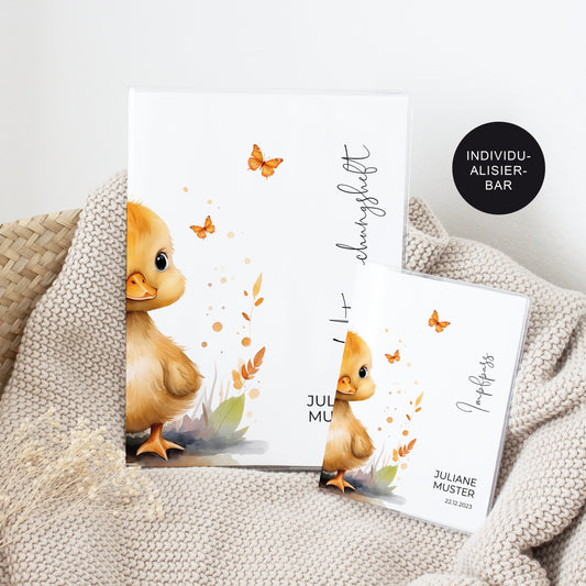 U-Heft Hülle Impfpass personalisiert "Ente" – Geschenk Idee Geburt