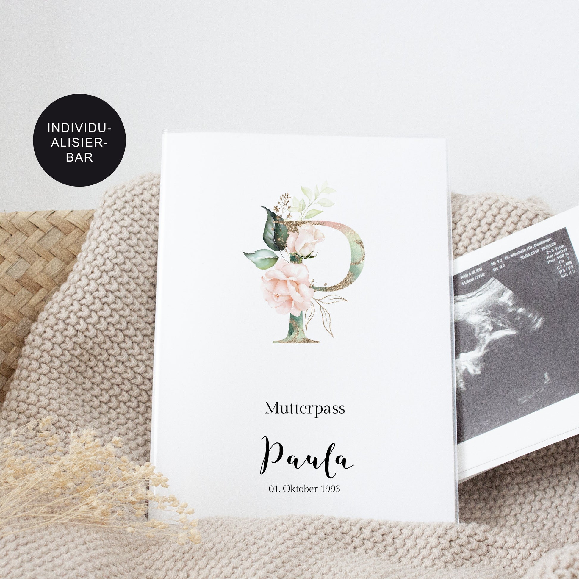 Hülle Mutterpass personalisiert mit Namen – Geschenk zur Schwangerschaft