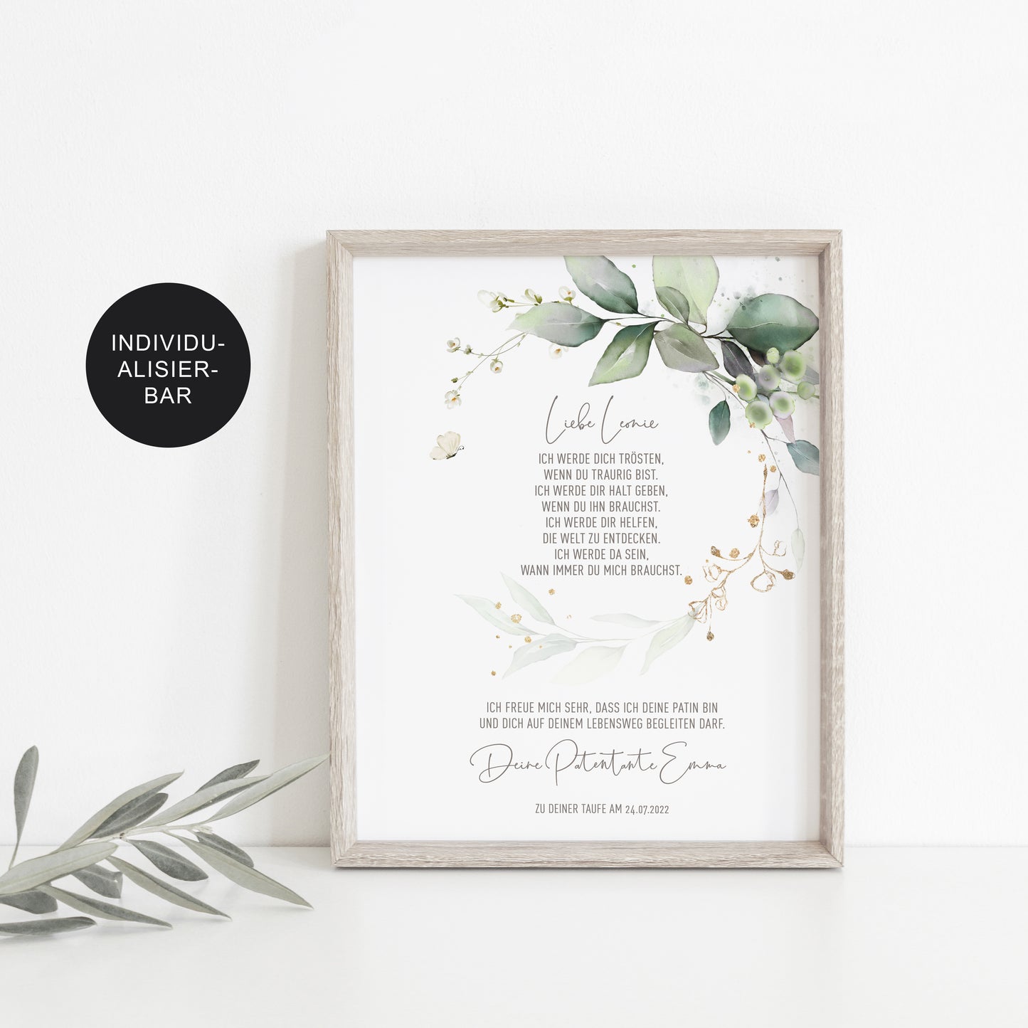 Geschenk Patenkind – Patenbrief Taufe personalisiert – Geschenk Firmung