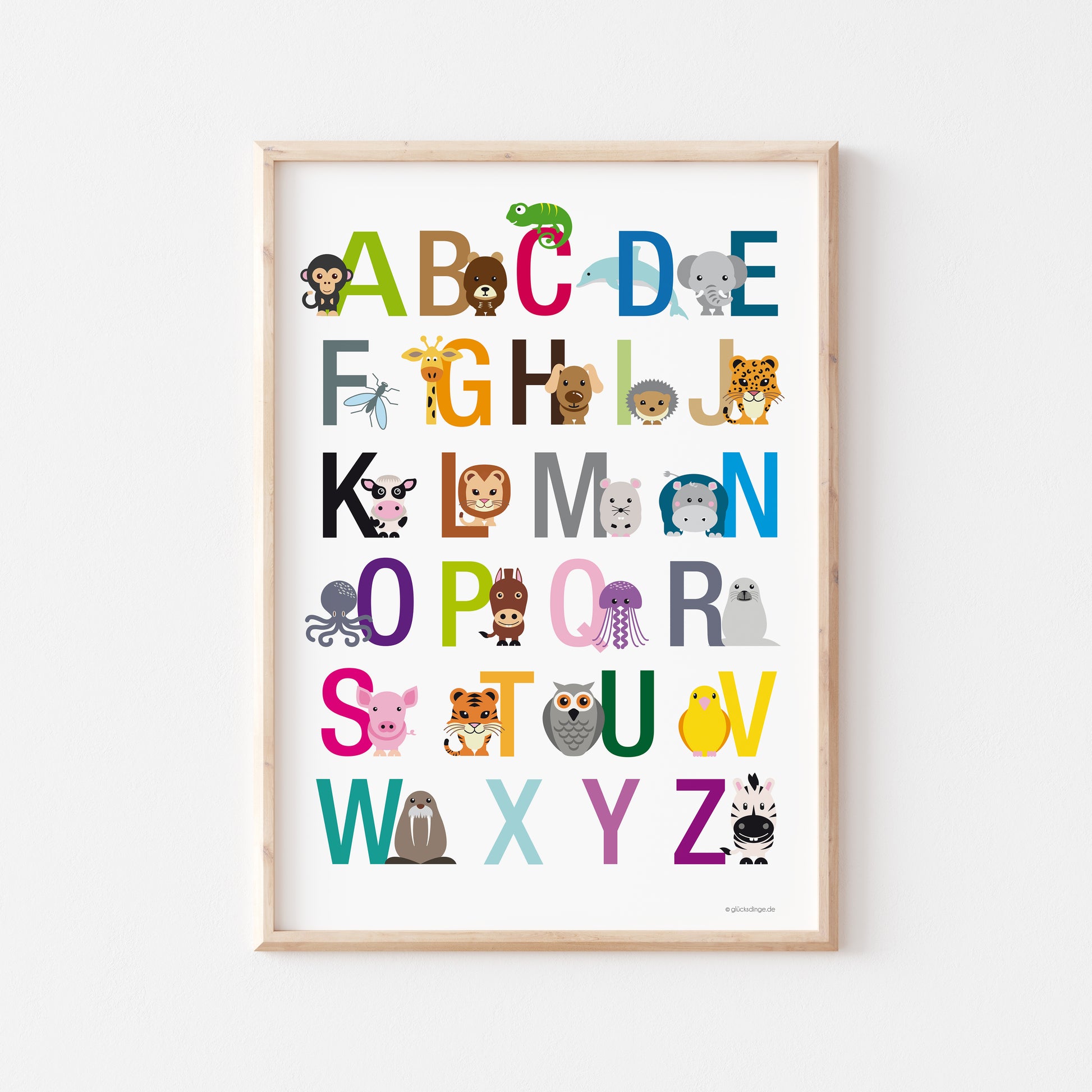 Poster Kinderzimmer ABC – Alphabet lernen – Geschenk Einschulung