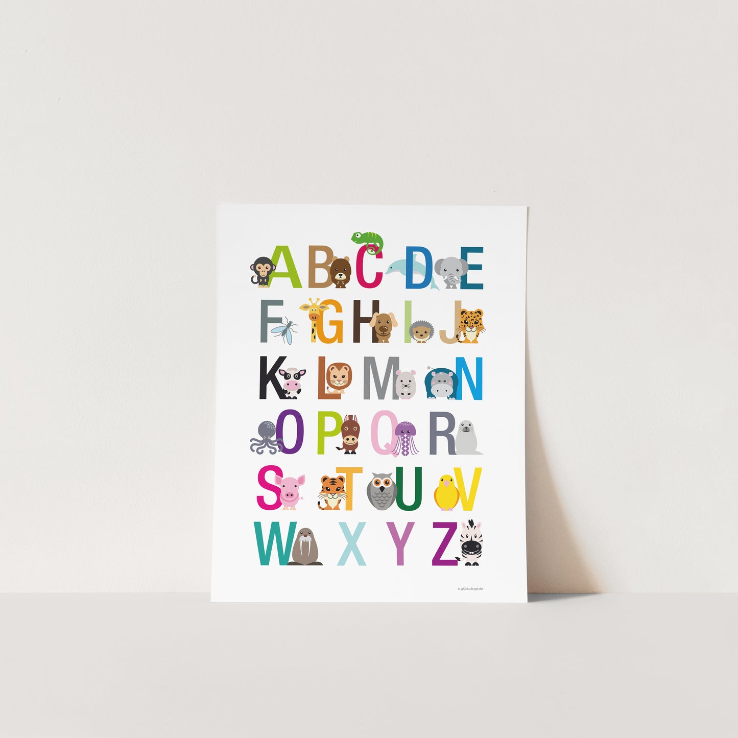 Poster Kinderzimmer ABC – Alphabet lernen – Geschenk Einschulung