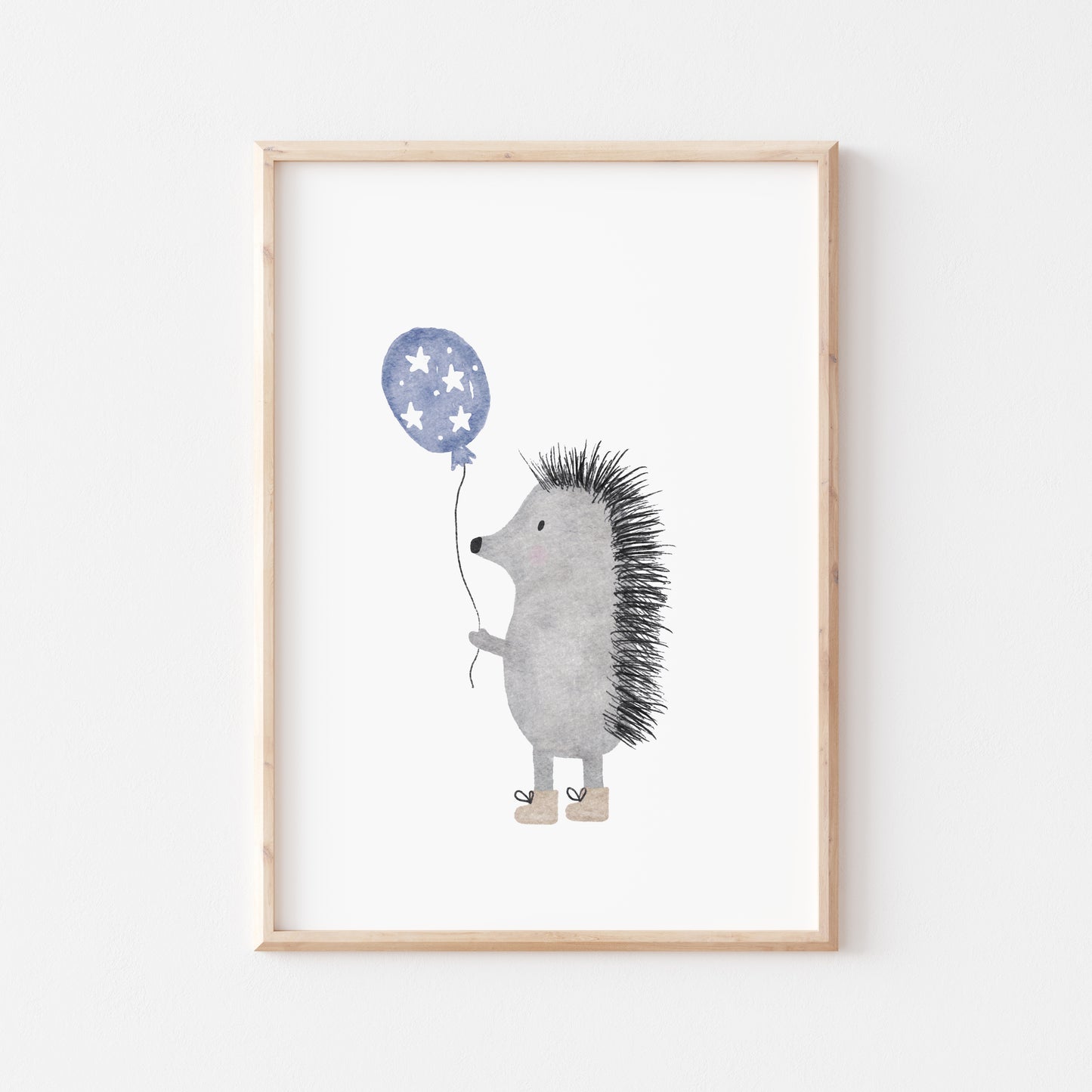 Poster Igel Kinderzimmer – Geschenk Mädchen Junge – handgezeichnet