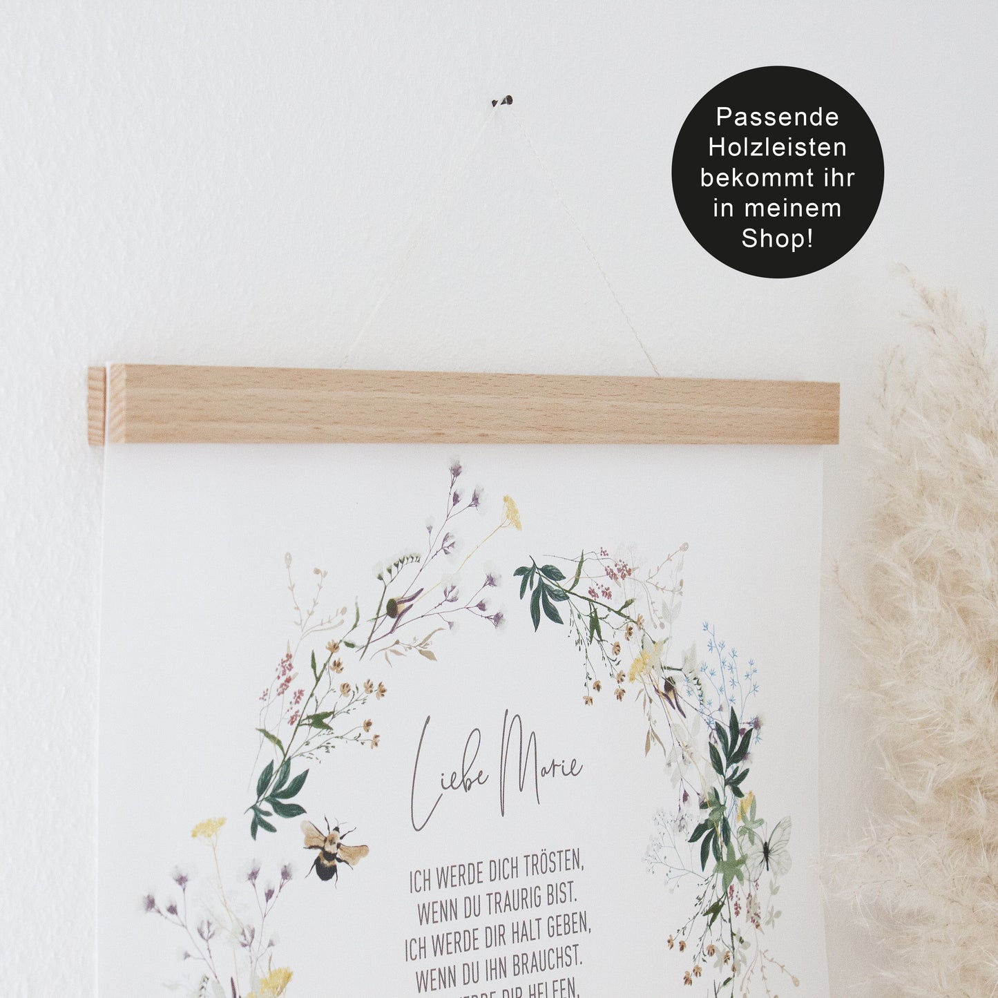 Geburtstafel Poster "Regenbogen" personalisiert – Babygeschenk Geburt