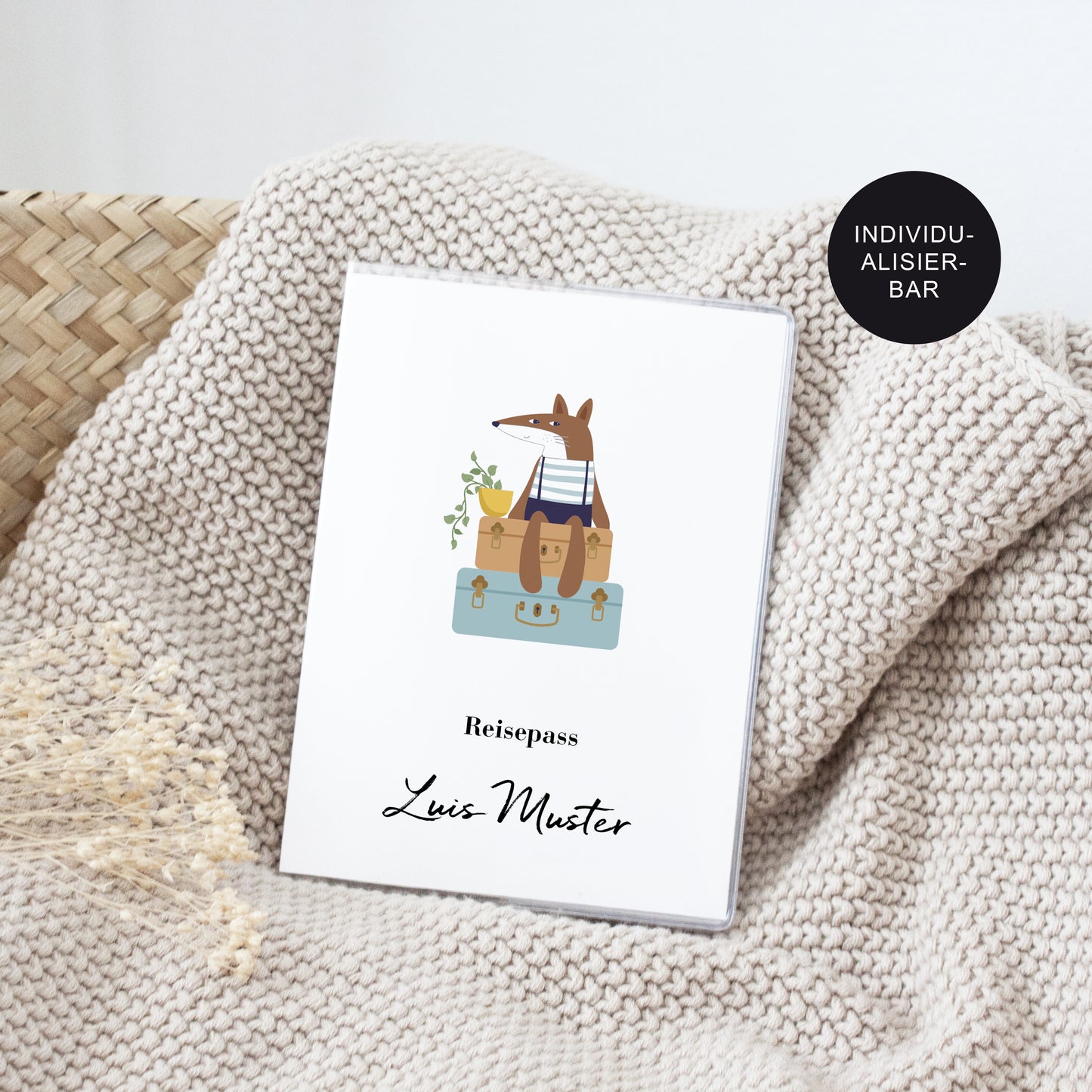 Reisepass Hülle kleiner Fuchs personalisiert – Umschlag – Geschenk