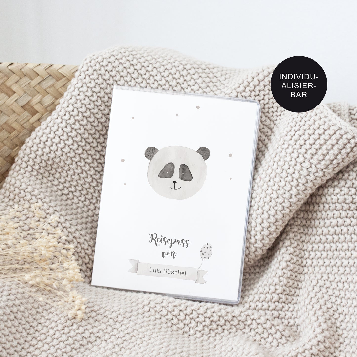 Reisepass Hülle Panda personalisiert – Umschlag – Geschenk