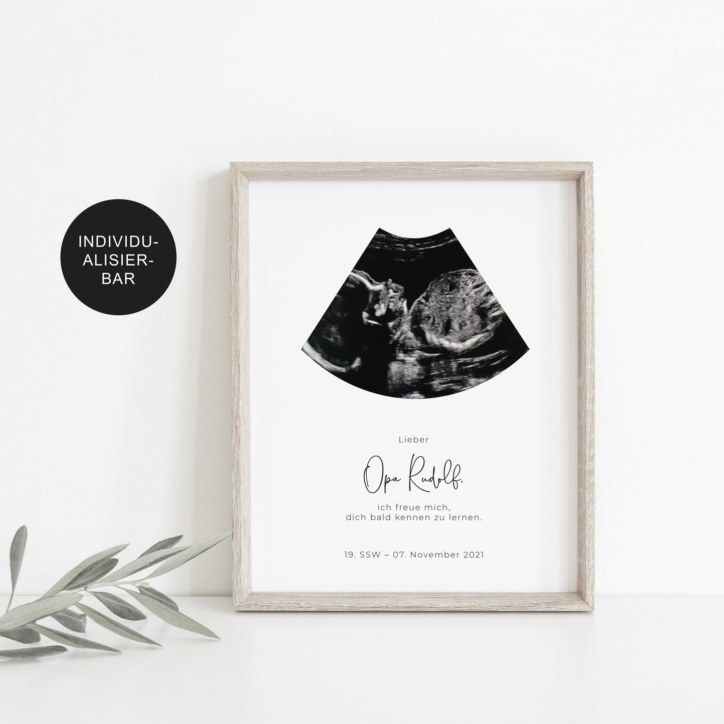 Du wirst Opa – Schwangerschaft verkünden – Poster Ultraschallbild